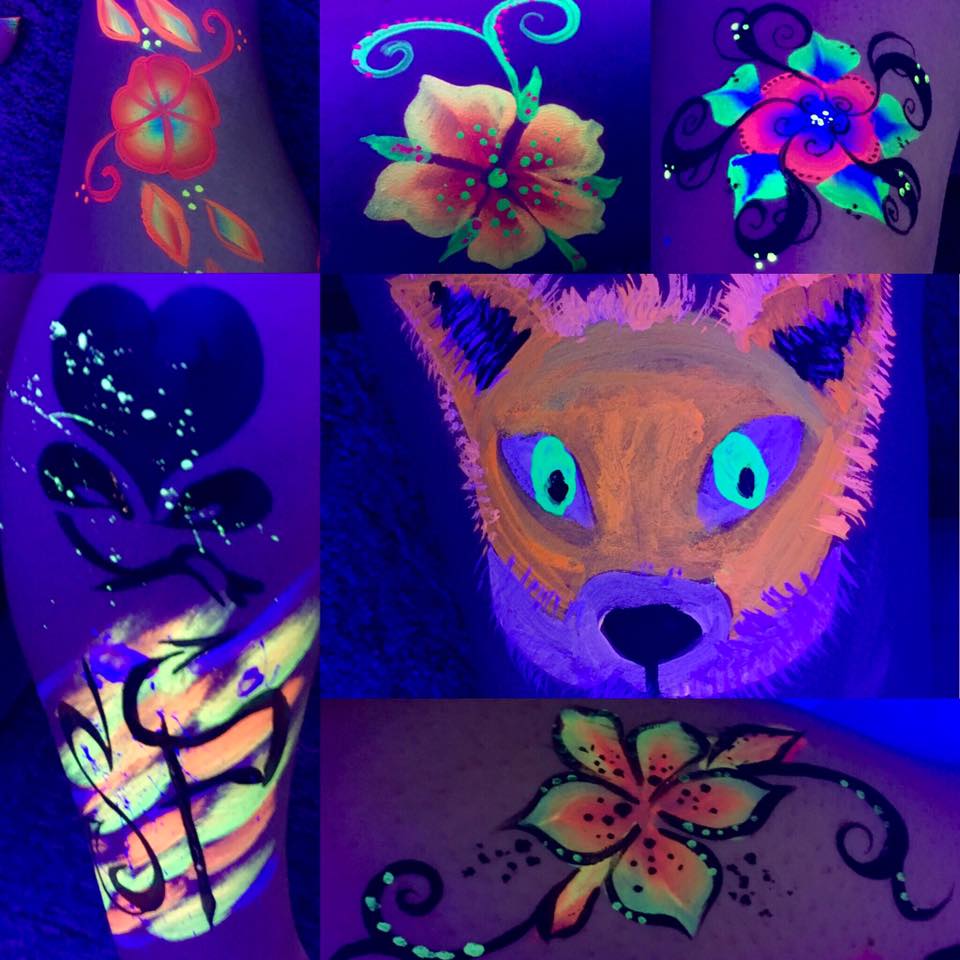 UV Glow Face Painting  Kaleidoscope Artistic Entertainment